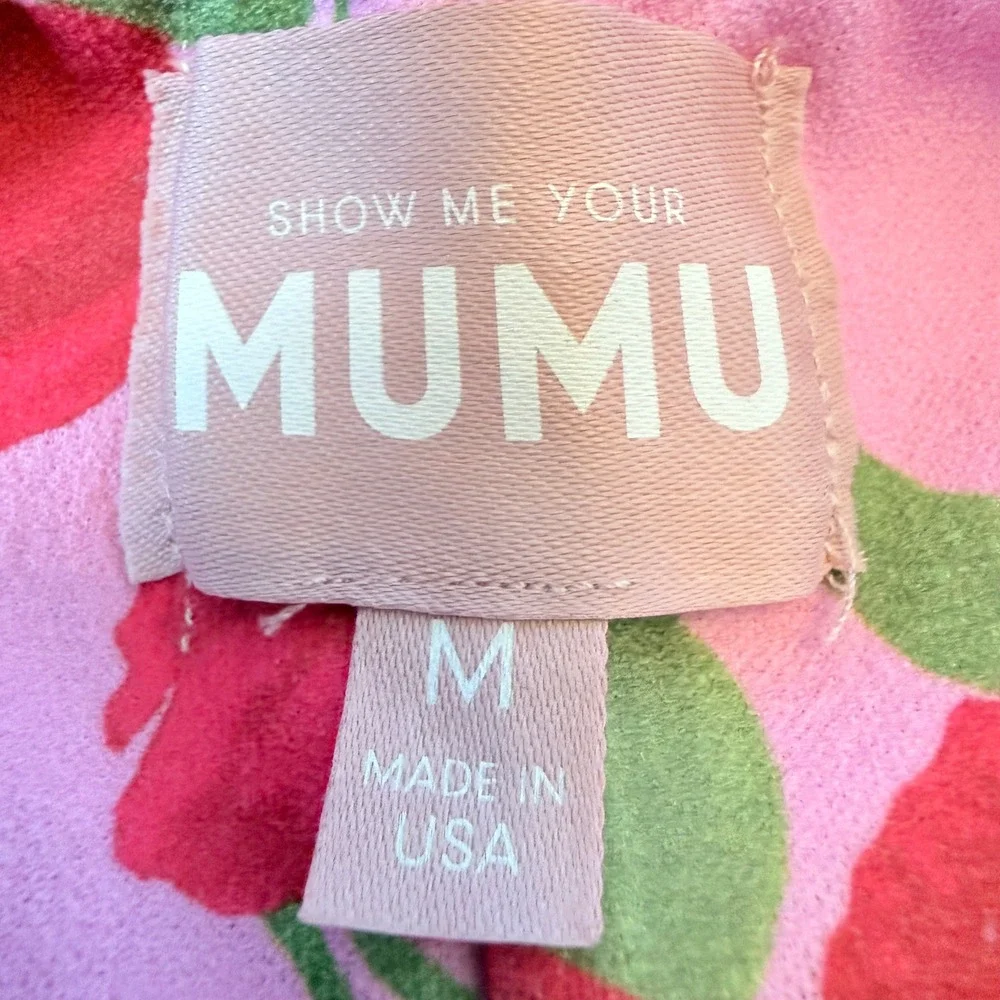 Show Me Your Mumu Floral Mini Dress Womens Pink New Rose Print Bubble Hem Romper - Picture 12 of 14